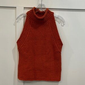 Anthropologie Sleeveless Sweater in Rust
